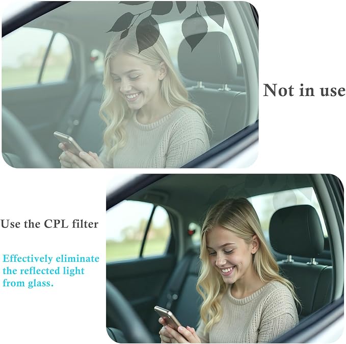 CPL Polarizer Filter, Phone Lens, 52mm Clip-on Polarizing,