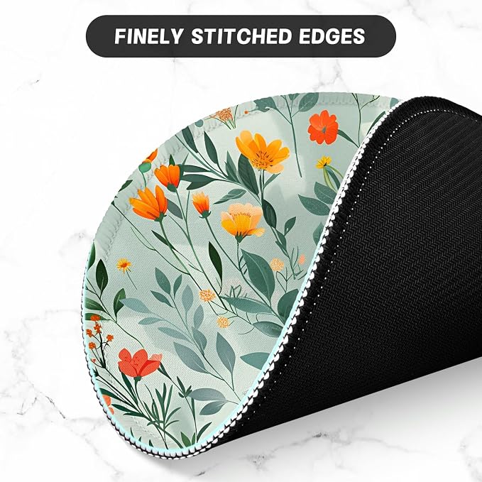 ITNRSIIET Round Mouse Pad with Stitched Edge Premium-Textured Waterproof