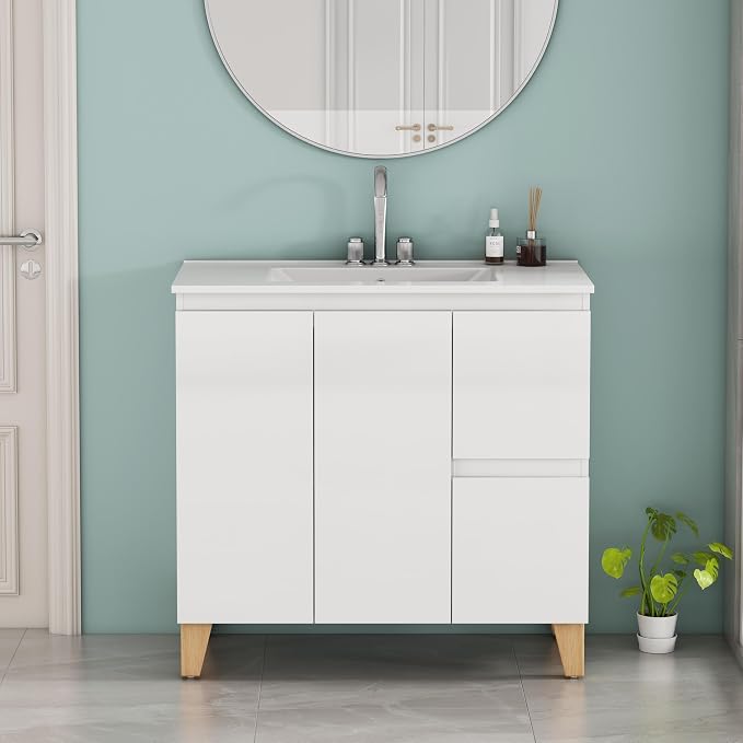 36-Inch Bathroom Vanity with Ceramic Sink Combo