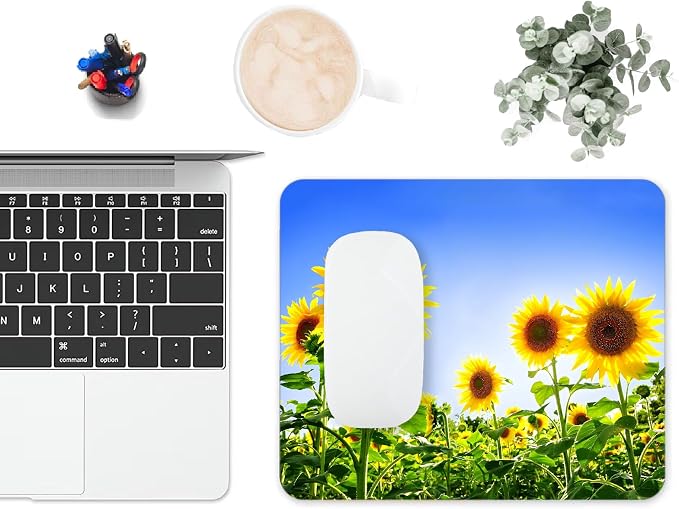 Mouse Pad, Cute Sunflower Plants Floral Mouse Pads