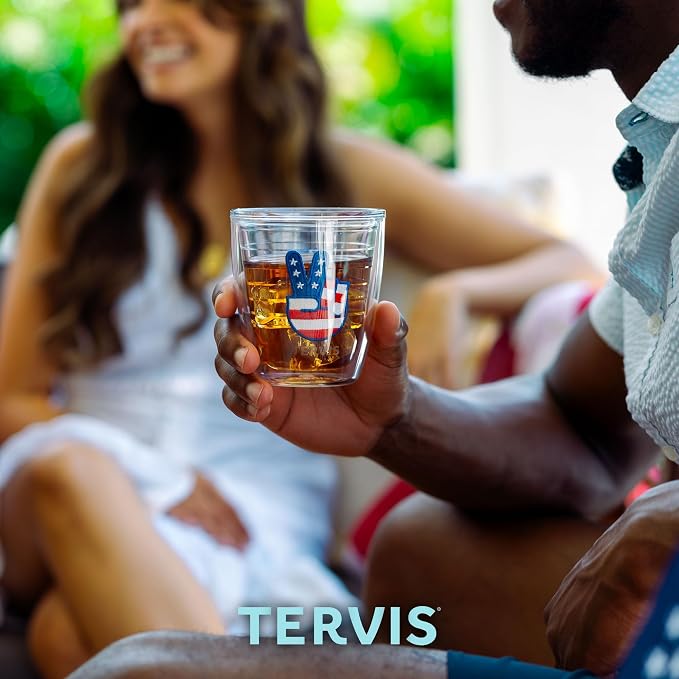 Tervis Clear & Colorful Tabletop 12oz Made in USA Double Walled Insulated