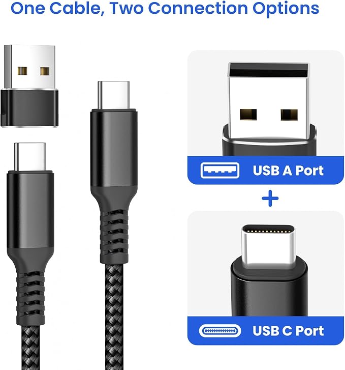 Elebase USB Type C to C 100W Cable 10FT