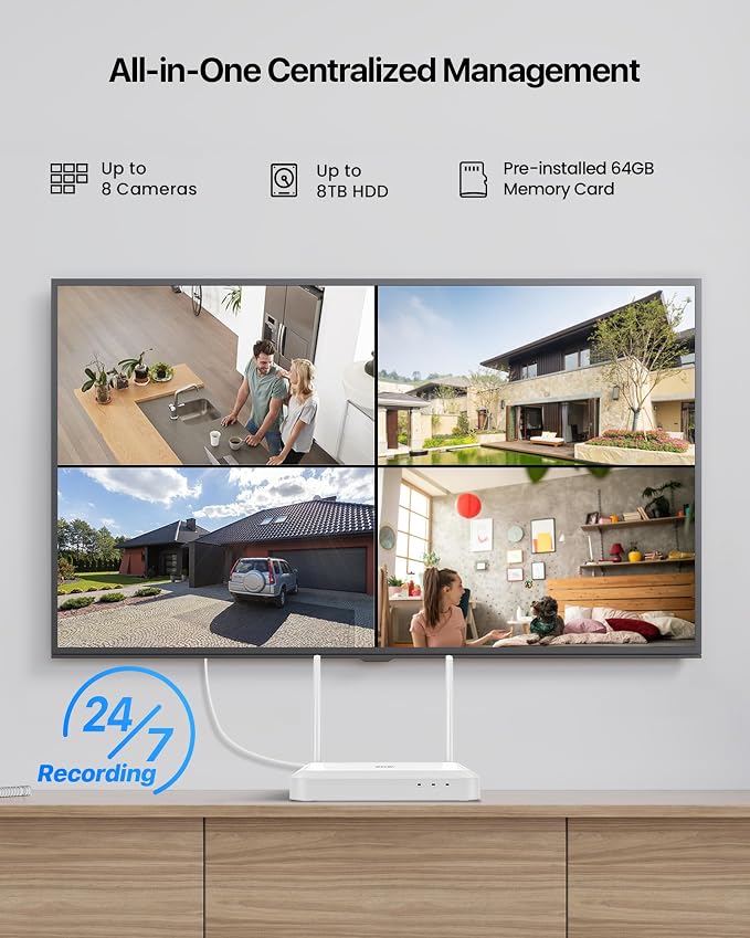 ZOSI 8 Channel 3K Wi-Fi 6 Security Camera System
