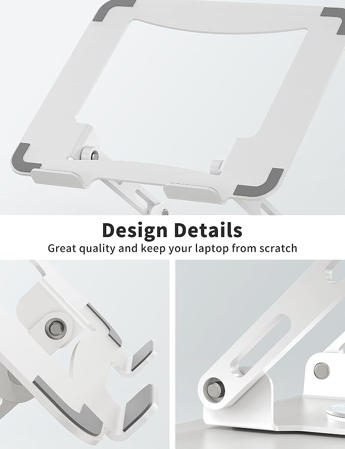 SOUNDANCE Laptop Stand with 360° Rotating Base, Ergonomic Computer Riser