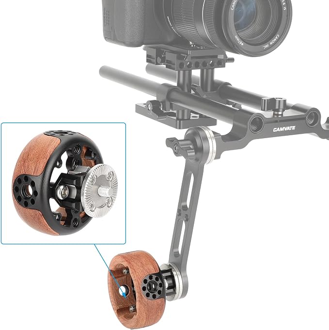 CAMVATE Round Hand Wheel with M6 Rosette Mount