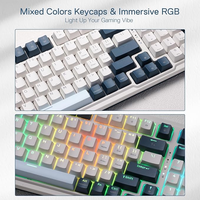Redragon K686 PRO 98 Keys Wireless Gasket RGB Gaming Keyboard, 3-Mode Win/Mac