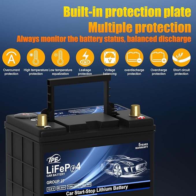GROUP24 12V 60AH Car Battery High-Performance Lithium Start-Stop Battery