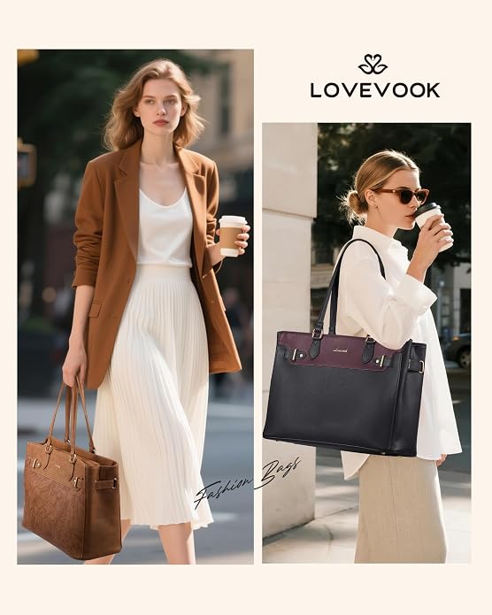 LOVEVOOK Laptop Tote Bag for Women Work, Teacher Tote Bag