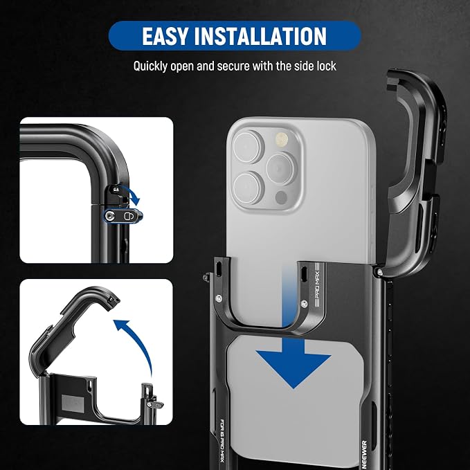 NEEWER 16 Pro Max Cage, Quick Release Video Rig Phone Stabilizer Compatible