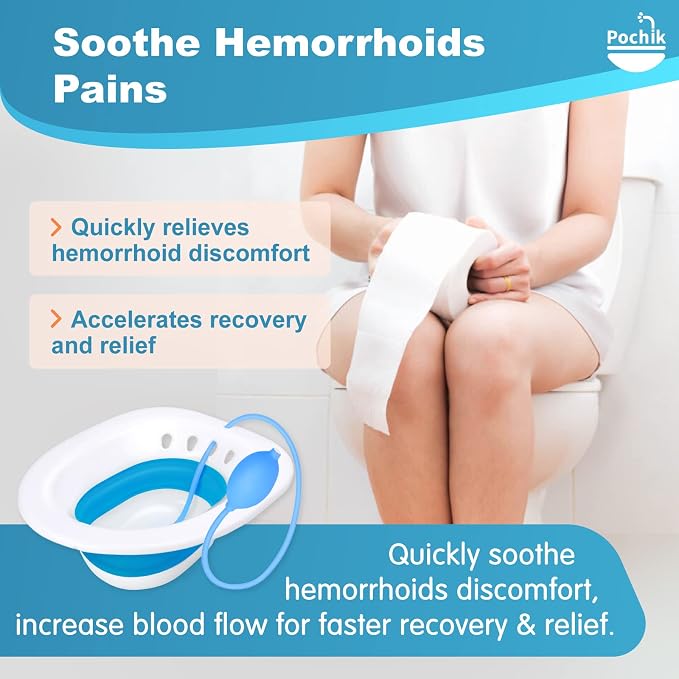 Sitz Bath for Toilet Seat Hemorrhoids and Postpartum Care