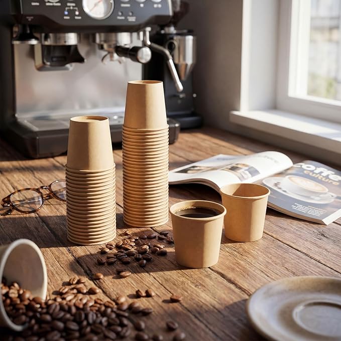 300 Pack 3oz Mini Coffee Cups Disposable Paper Cups Hot or Cold Beverage Cup