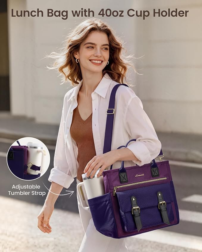 LOVEVOOK Insulated Lunch Bag Women, 21L X-Large Lunch Cooler Bag Lunch Tote |