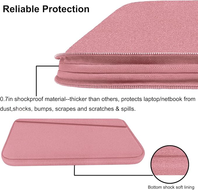 15.6 inch Laptop Case, Slim Computer Carrying Bag Protective Cover Briefcase