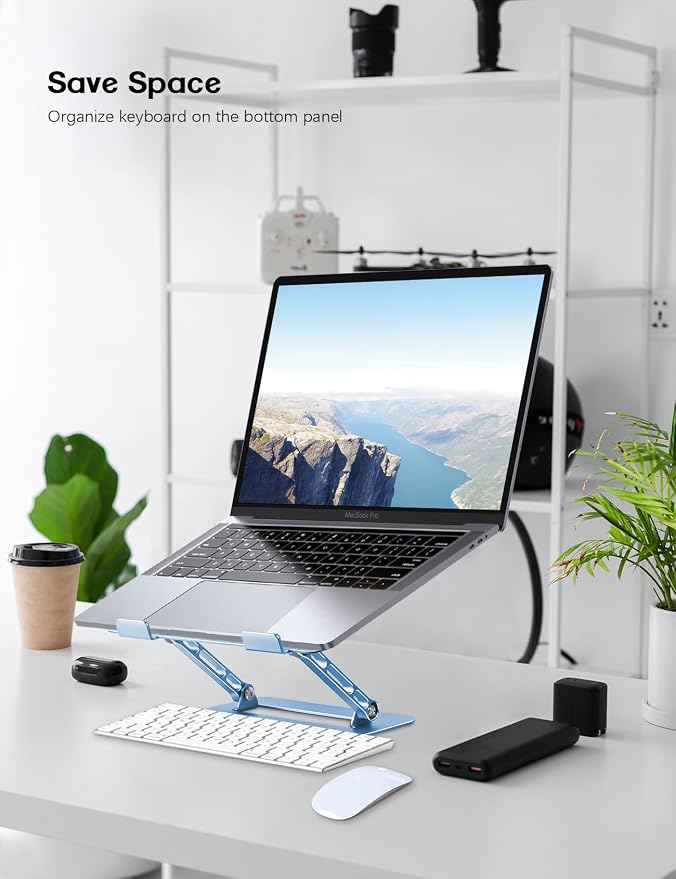 Adjustable Laptop Stand for Desk, Portable Laptop Stand Holder and Riser