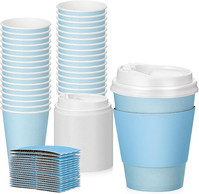 Patelai 48 Pcs 12 oz Disposable Coffee Cups