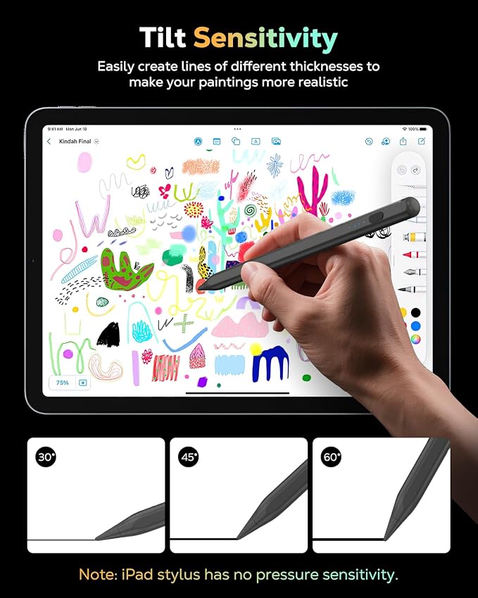 MoKo Pencil for iPad 11th 10th Gen, Stylus Pen for 2018-2025 Apple iPad