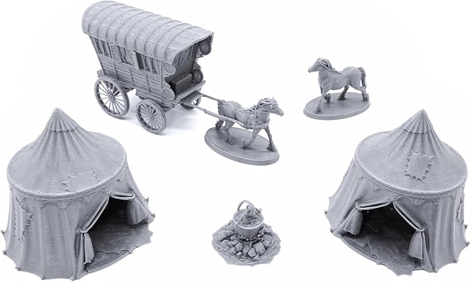 EnderToys Traveler's Camp I by Printable Scenery, 3D Printed Tabletop RPG