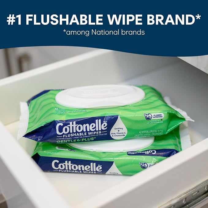 GentlePlus Flushable Wet Wipes