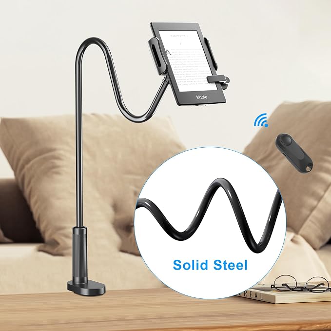 Gooseneck Tablet Holder for Kindle Reading in Bed