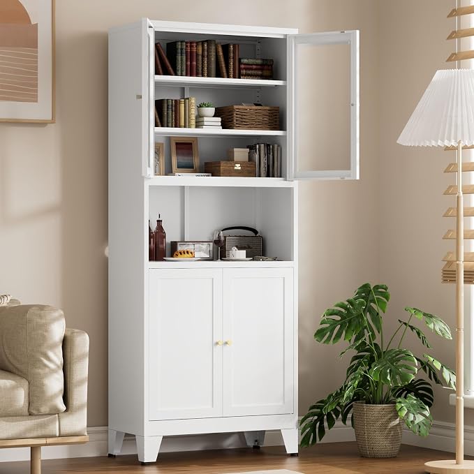 Metal Kitchen Pantry Cabinet, Freestanding Cupboards