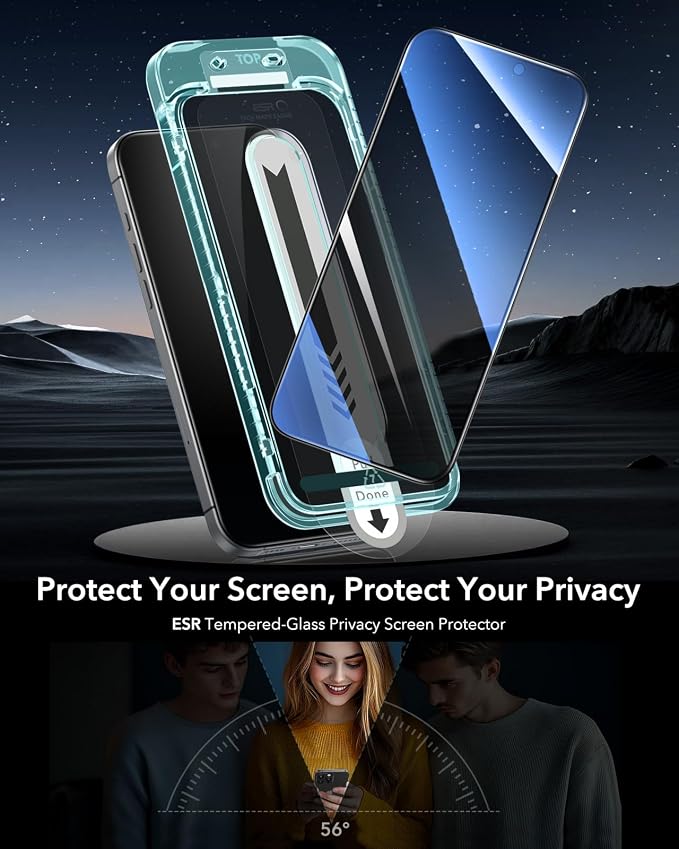 ESR 3 Pack for iPhone 16 Plus/iPhone 15 Plus Privacy Screen Protector, Anti-spy