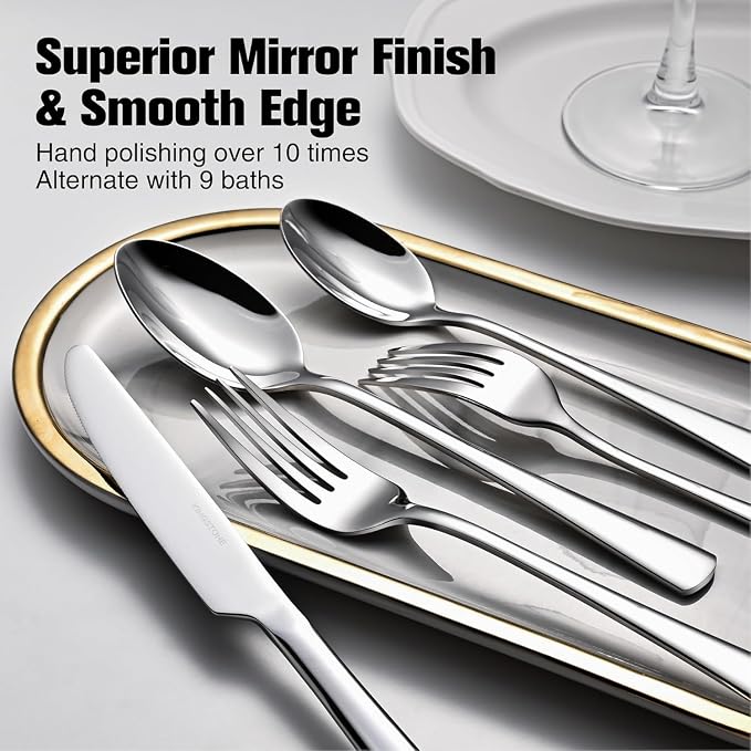 65 Piece Silverware Set for 12