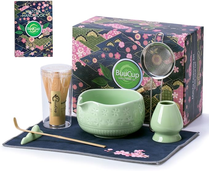 Buucup Matcha Whisk Set, Ceramic Matcha Kit