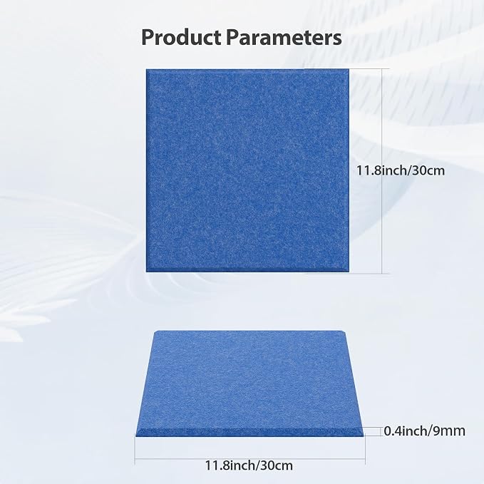 12 Pack Acoustic Panels Self Adhesive Sound Proof Foam, High Density Sound