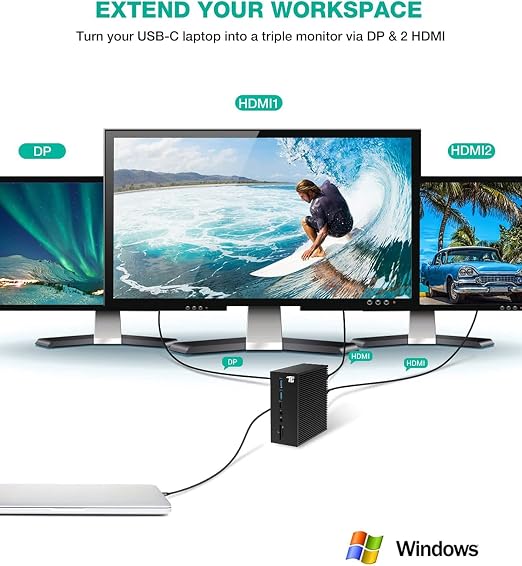 Tiergrade USB C Docking Station Dual Monitor