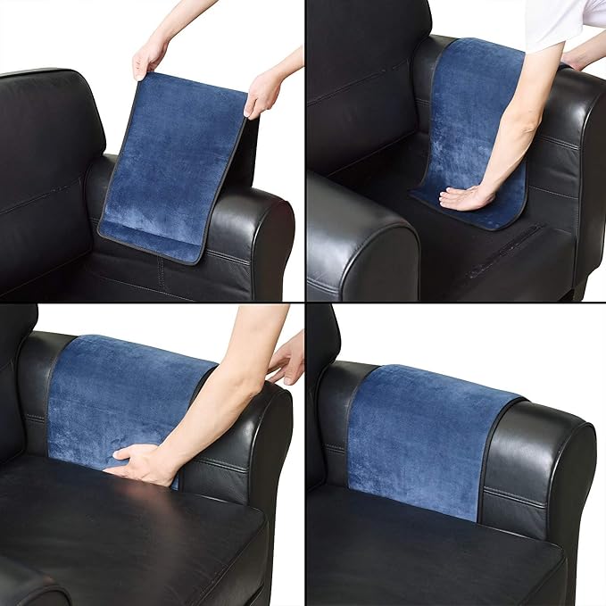 Wanty Velvet Sofa Couch Chair Armrest Soft Caddy Organizer Holder