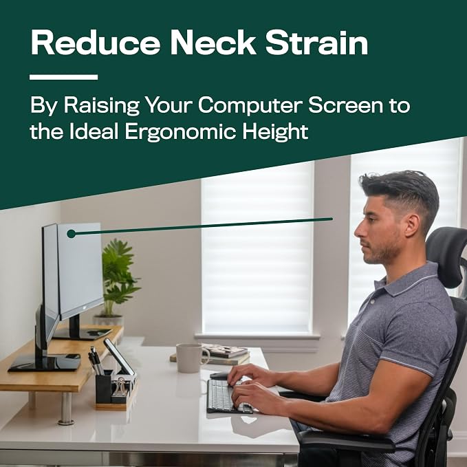 The Original Bamboo Dual Monitor Stand