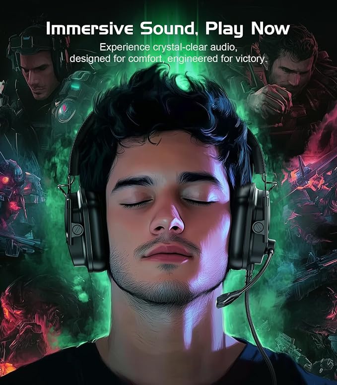 HW12 Gaming Headset for PC, Xbox One, Gaming Headphones