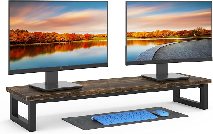 Dual Monitor Stand Riser, 39Inch Large Monitor Stands
