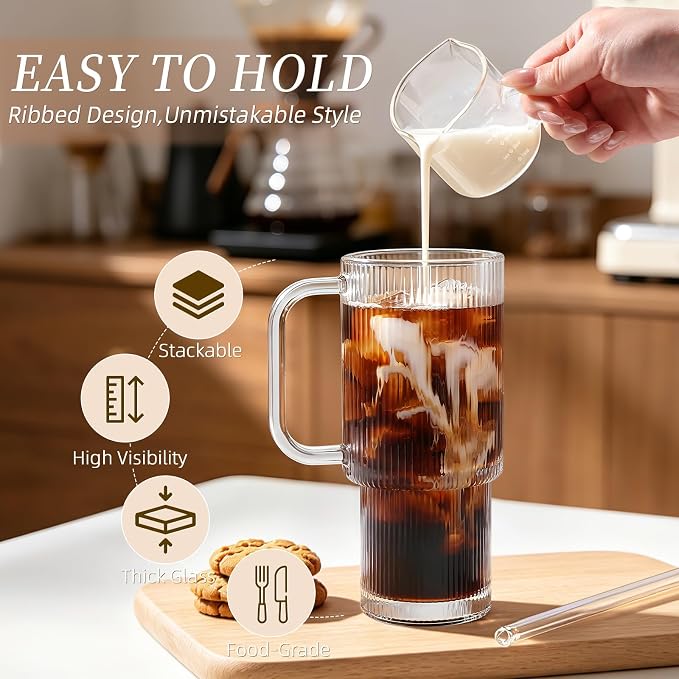 Iced Coffee Cups with Lids: Coffee Bar Accessories