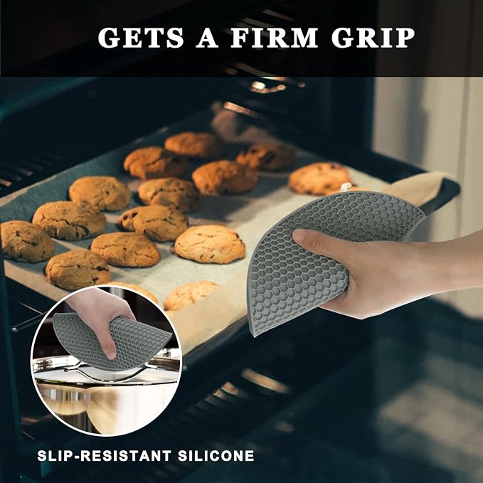 Silicone Trivet Mats, 2 Sizes 7 & 9 Inch Heat Resistant Silicone Hot Pads Pot