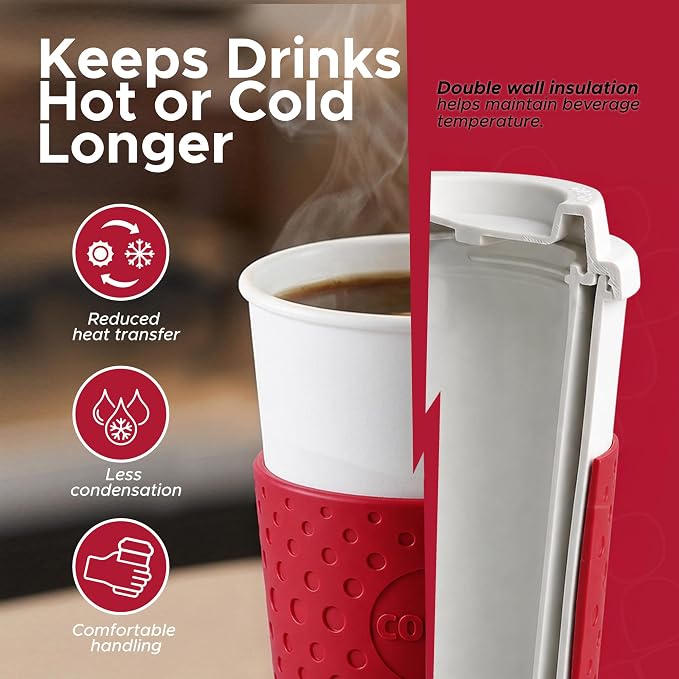 Copco Acadia Travel Mug, Cherry Red