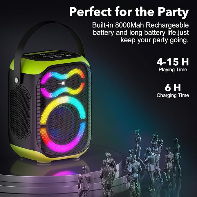 Portable Bluetooth Speakers 80W Big Powerful Wireless Outdoor Loud Stereo Deep