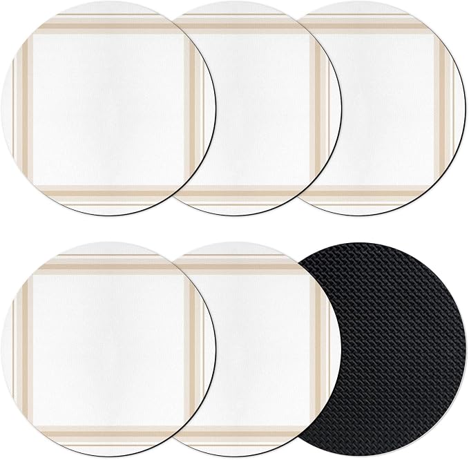 Modern Minimalist Art Coasters Set of 6, Absorbent Coasters