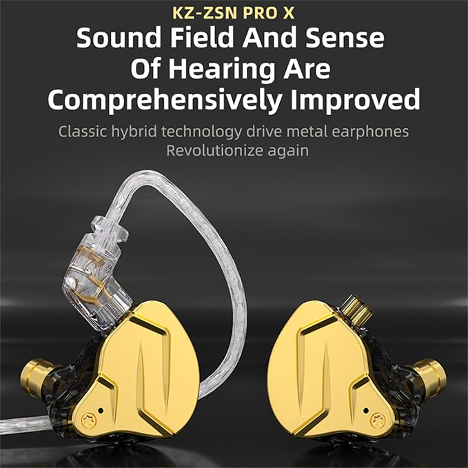 KZ ZSN PRO X Gaming Earbuds in Ear Monitor Headphones, High Fidelity IEMS