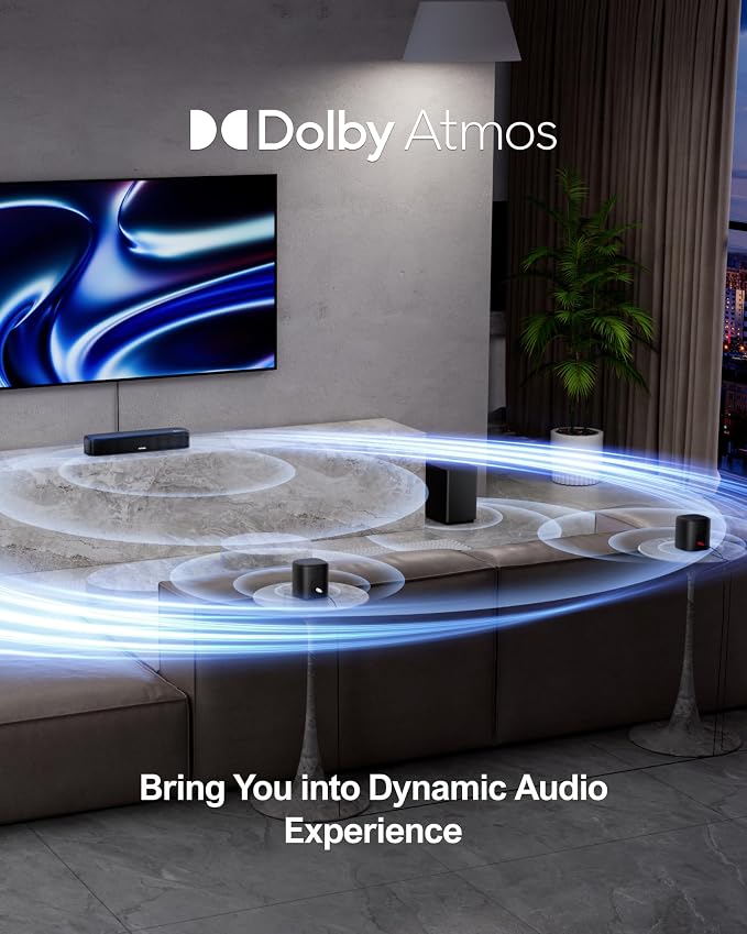ULTIMEA 5.1ch Sound Bar with Dolby Atmos, Surround Sound System