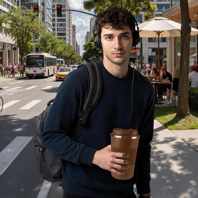 Insulated Travel Coffee Mug, Stainless Steel Coffee Cup