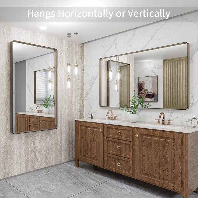 48”X30” Bronze Bathroom Mirrors