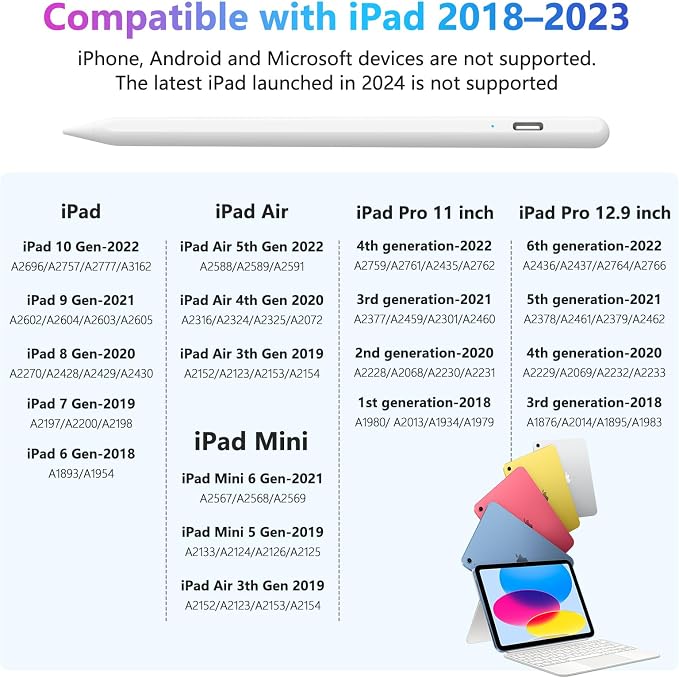 COO Stylus Pen for iPad, Button Fast Charging Pencil