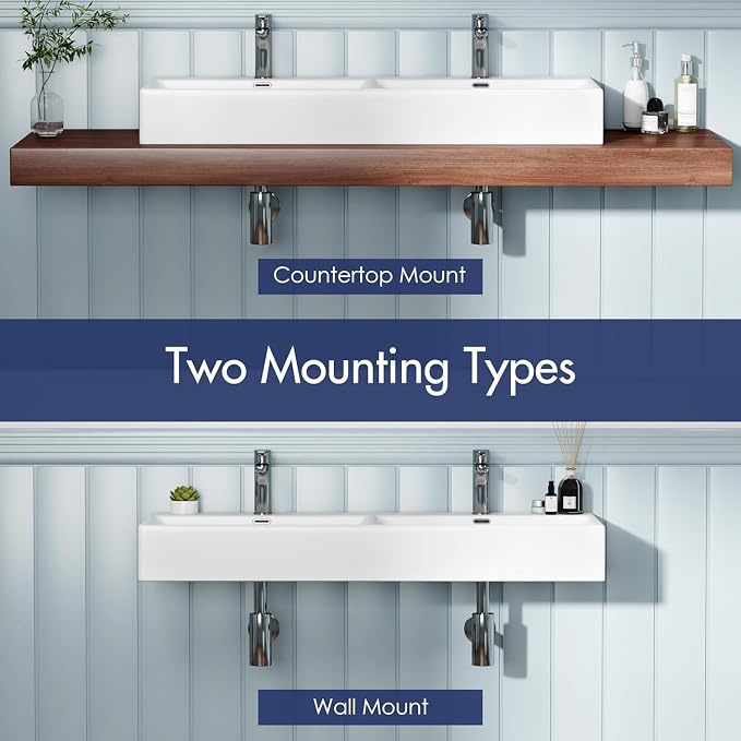 Bathroom Vessel Sinks 48" x 16.5"