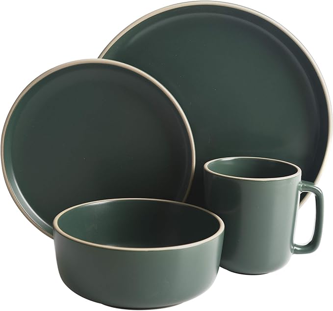 Gibson Home Zuma 16 Piece Round Kitchen Dinnerware Set, Service