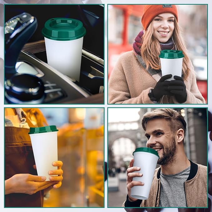 15 Pack Reusable Plastic Coffee Cups