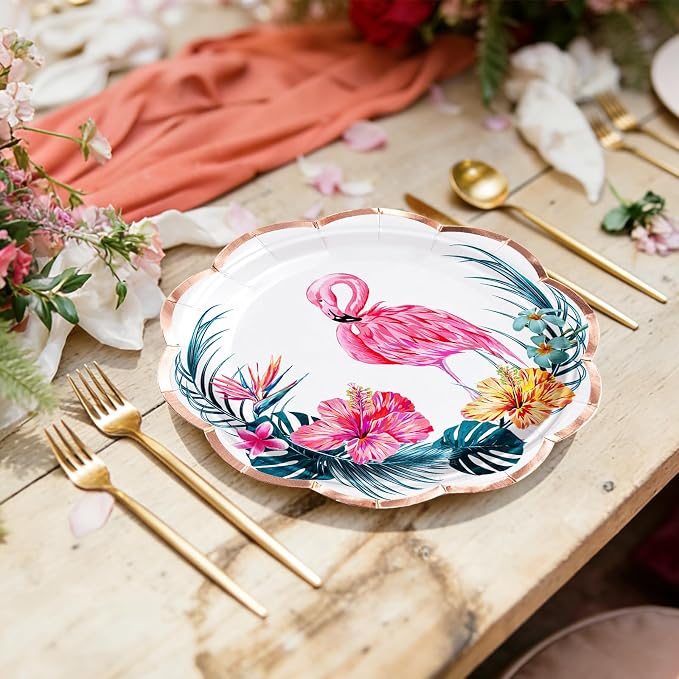 WRAPAHOLIC 25Pcs Summer Paper Plates