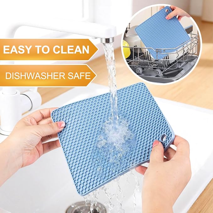 4 PCS Heat Resistant Silicone Trivet Mat