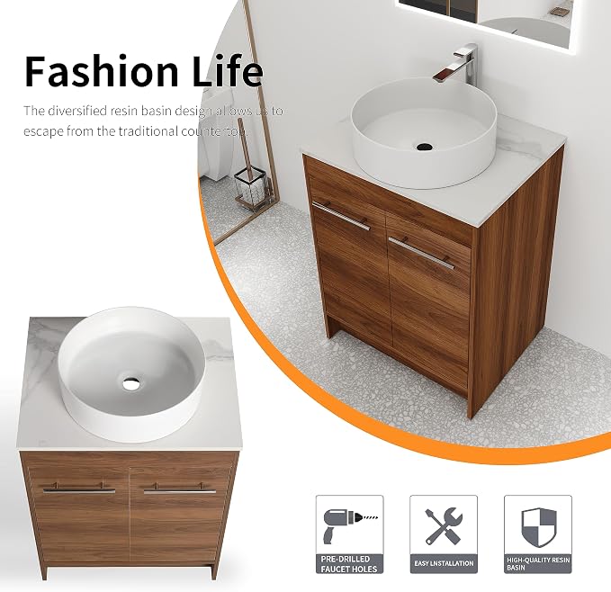 24 Inch Bathroom Vanity with Sink