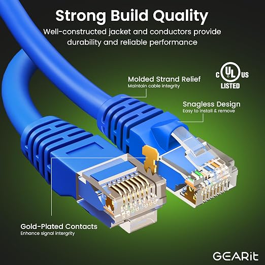 GearIT Cat 6 Ethernet Cable Pack
